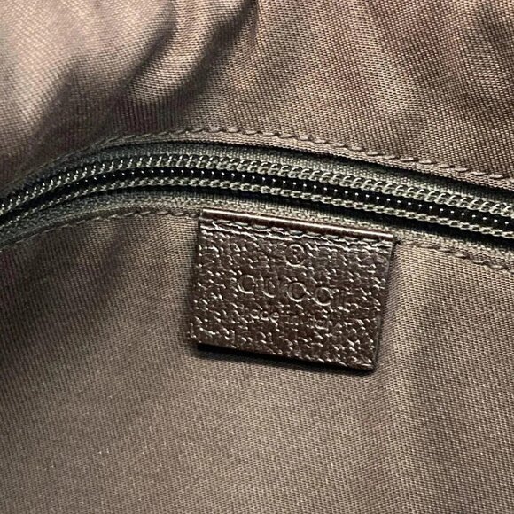 GUCCI GG Pattern, Shelly (Web) 181092 Beige Dark Brown Jacquard Leather - Picture 7 of 11